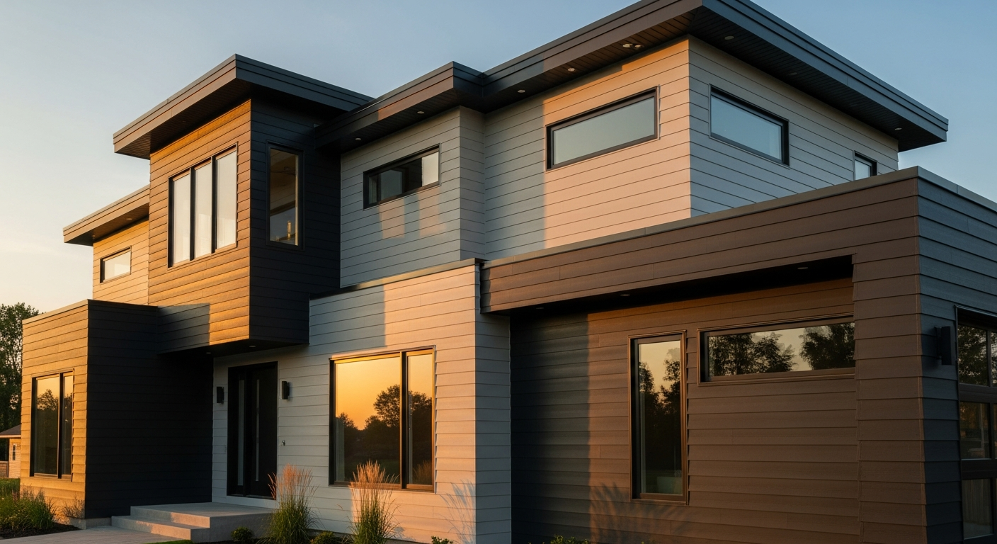 Modern Ottawa home featuring premium fiber cement siding installation